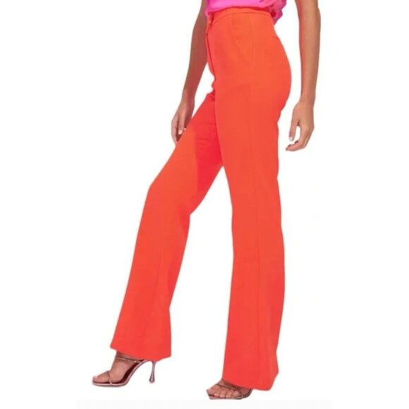 NWT Generation Love Lucca Crepe Pants Papaya Orange Flare Size 00 $248 [jb] - Picture 3 of 8